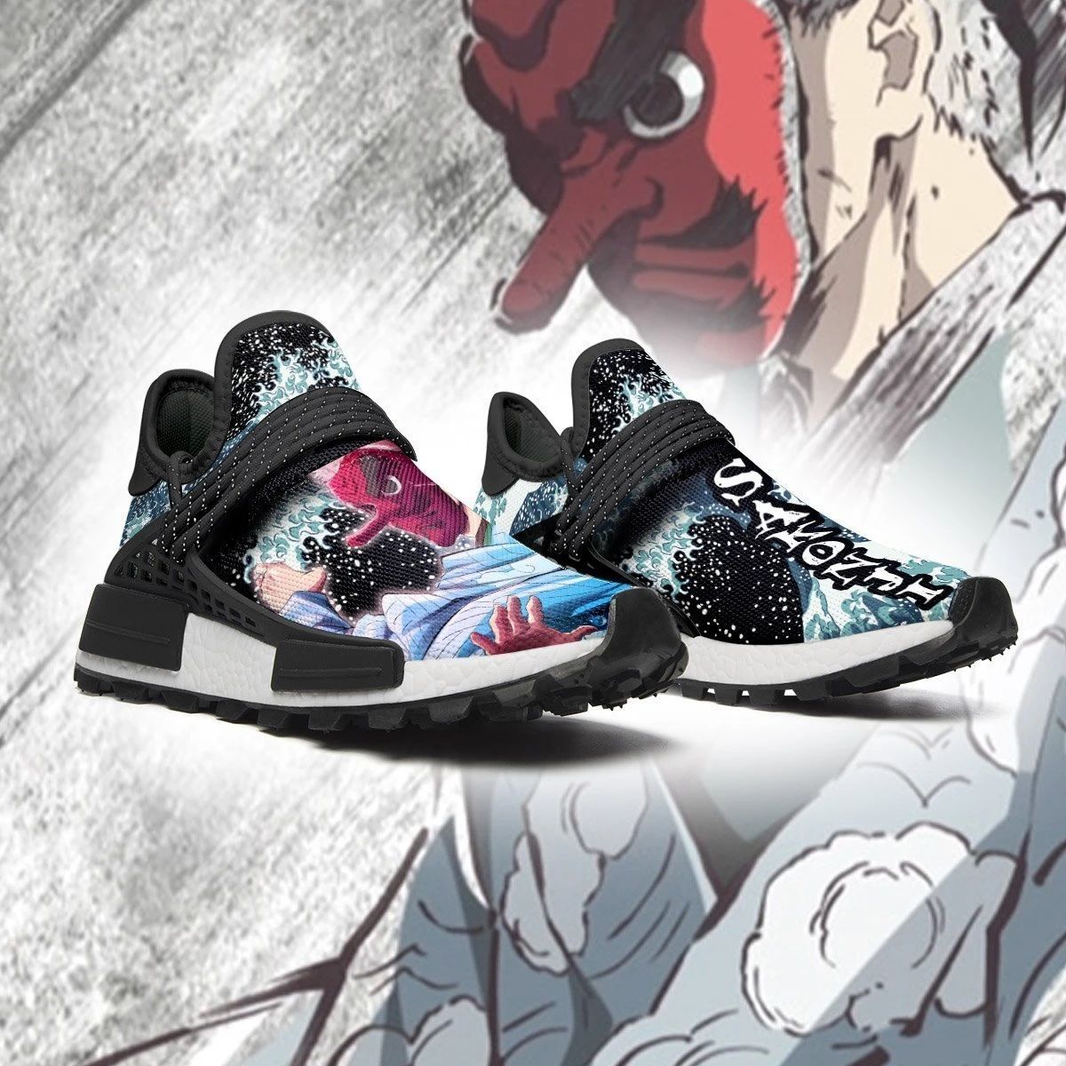 Demon Slayer Shoes Sakonji Shoes Skill Anime Sneakers - NMD Sneakers For Fan