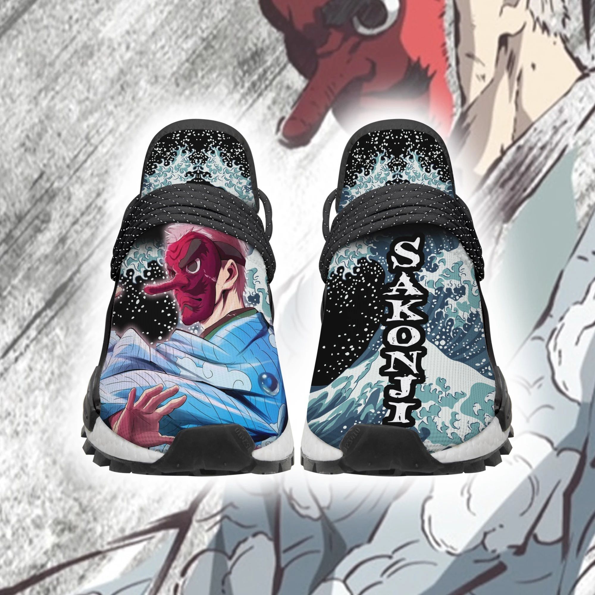 Demon Slayer Shoes Sakonji Shoes Skill Anime Sneakers - NMD Sneakers For Fan