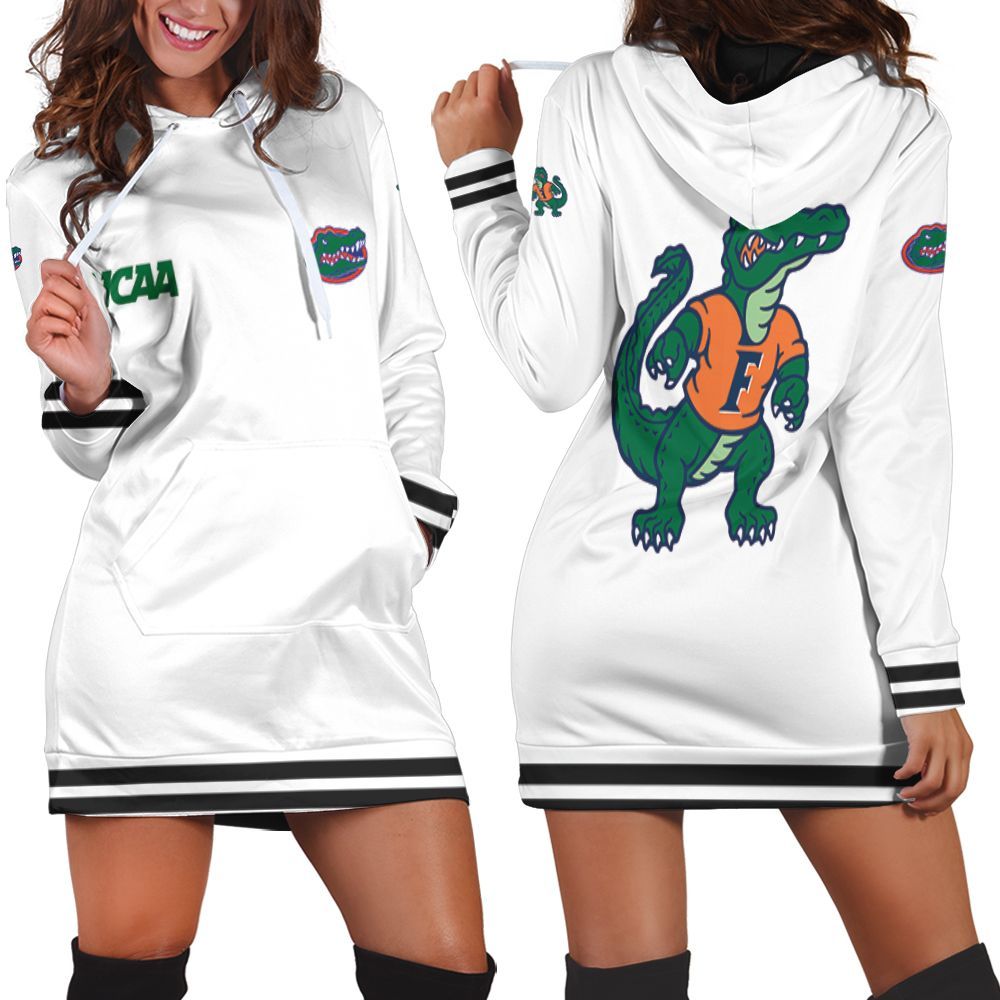Florida Gators Ncaa Classic White With Mascot Logo Gift For Florida Gators Fans Hoodie Dress