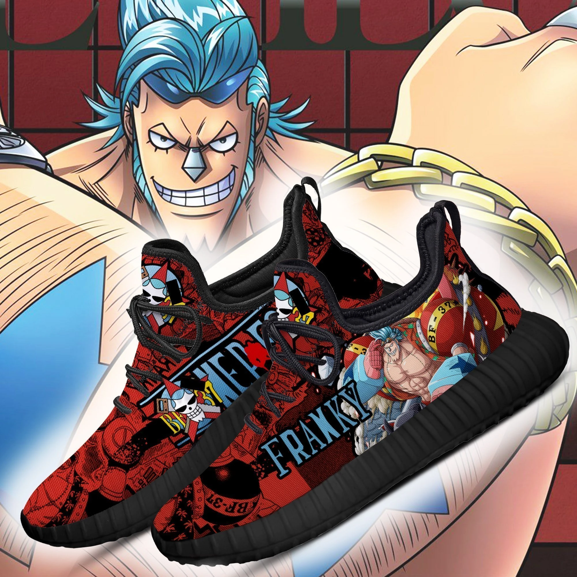 Franky Reze Shoes One Piece Anime Shoes Fan Gift Idea TT04