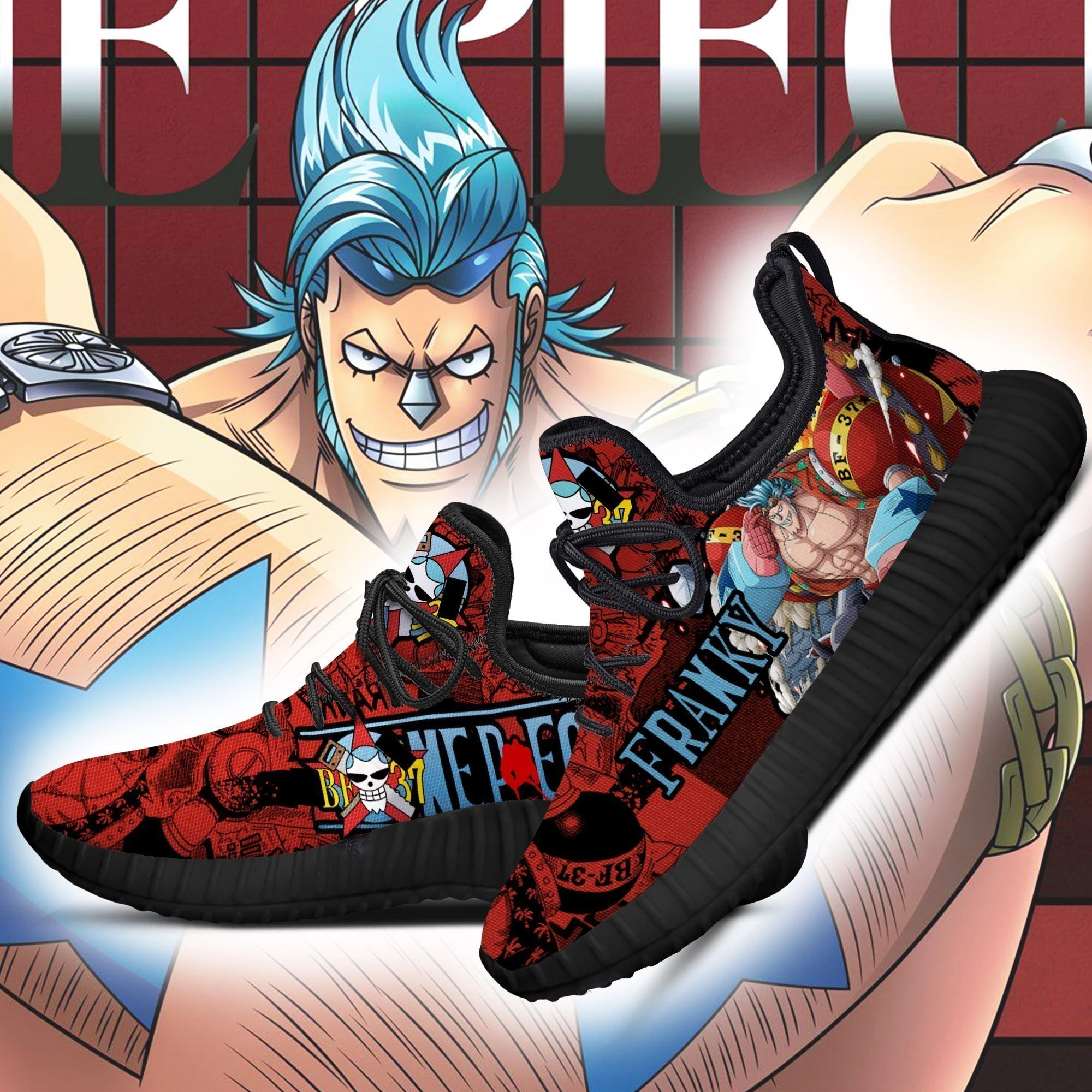 Franky Reze Shoes One Piece Anime Shoes Fan Gift Idea TT04