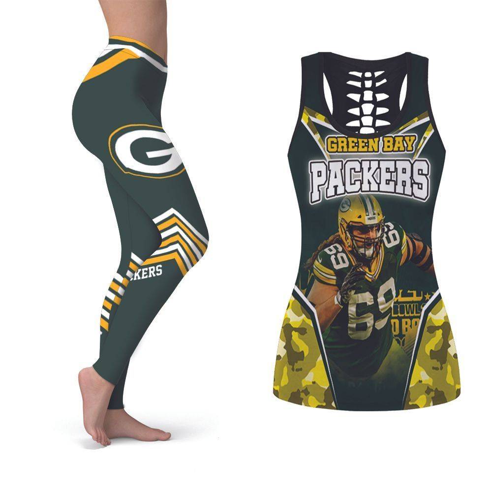 Green Bay Packers David Bakhtiari #69 NFL American Football Tank Top And Legging Set Gift For Packers Fans
