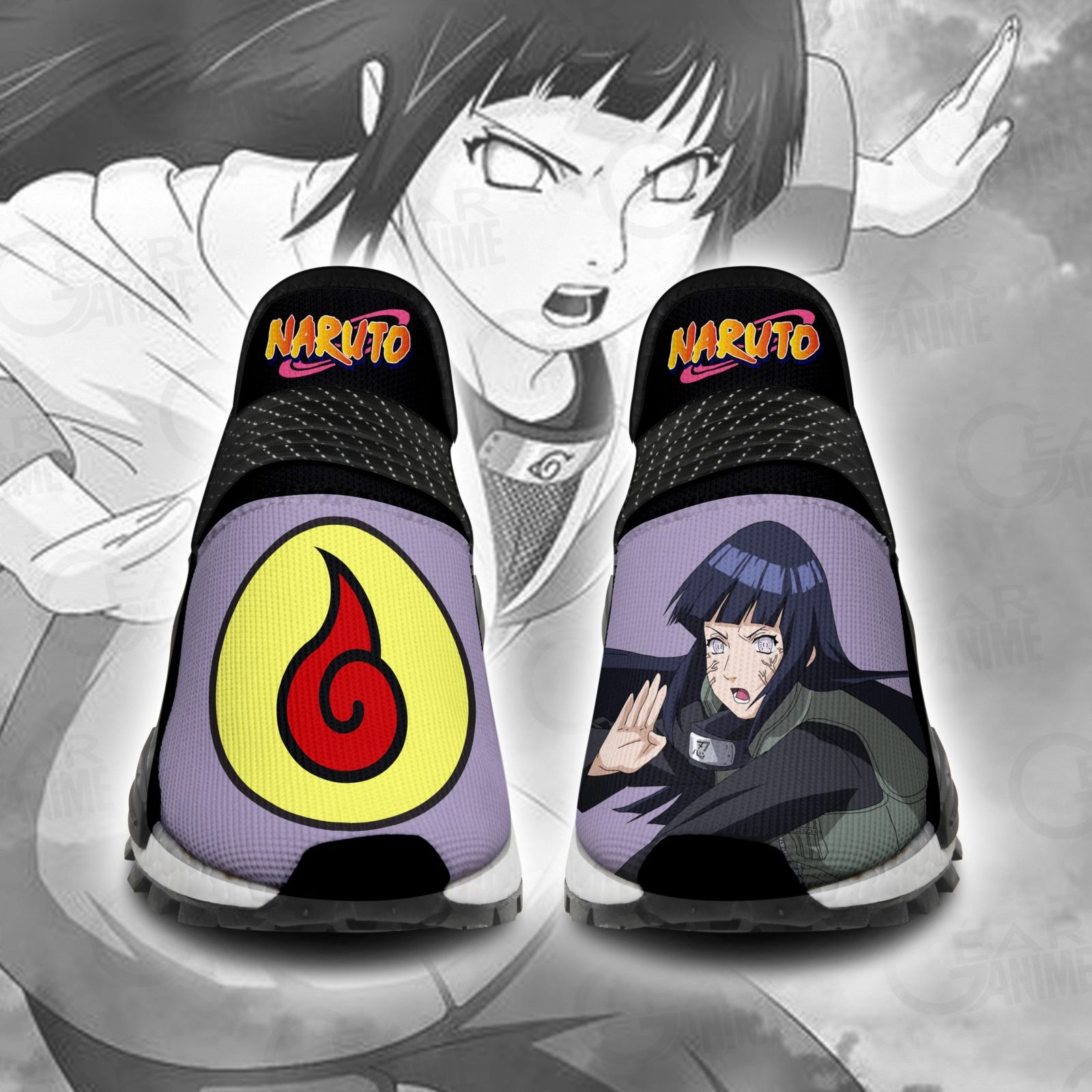 Hyuga Hinata Shoes Naruto Custom Anime Shoes PT11 - NMD Sneakers For Fan