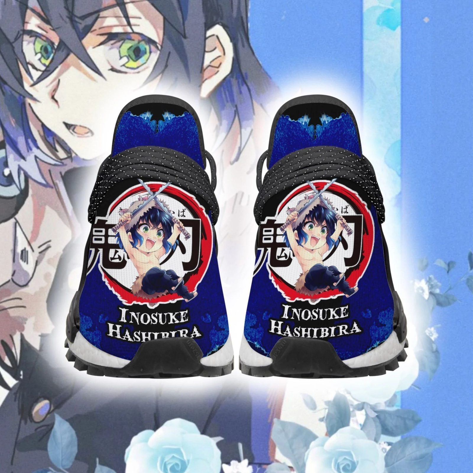 Inosuke Hashibira Shoes Custom Demon Slayer Anime Sneakers - NMD Sneakers For Fan