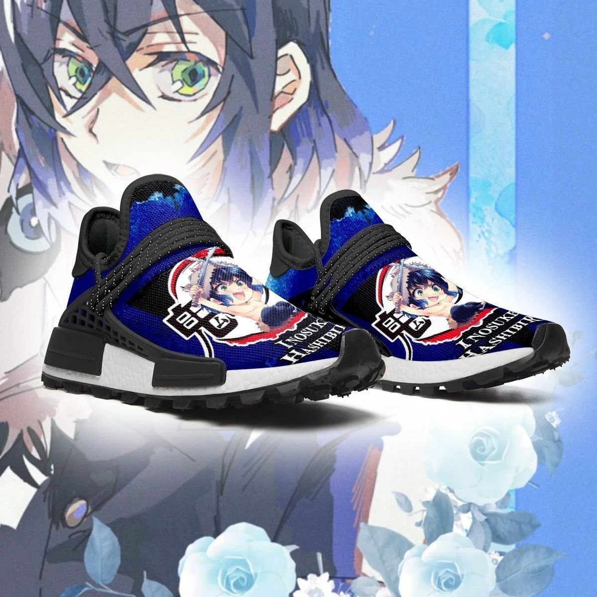 Inosuke Hashibira Shoes Custom Demon Slayer Anime Sneakers - NMD Sneakers For Fan
