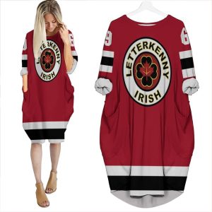 Letterkenny Irish Nhl 2020 Red Inspired Batwing Pocket Dress PD1094