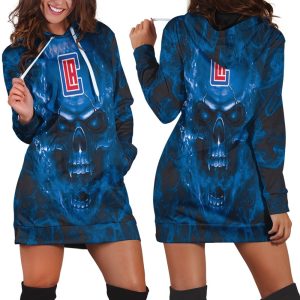 Los Angeles Clippers NBA Fans Skull Hoodie Dress HD1664