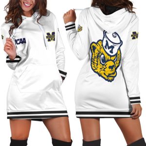 Michigan Wolverines Ncaa Classic White With Mascot Logo Gift For Michigan Wolverines Fans Hoodie Dress HD1282