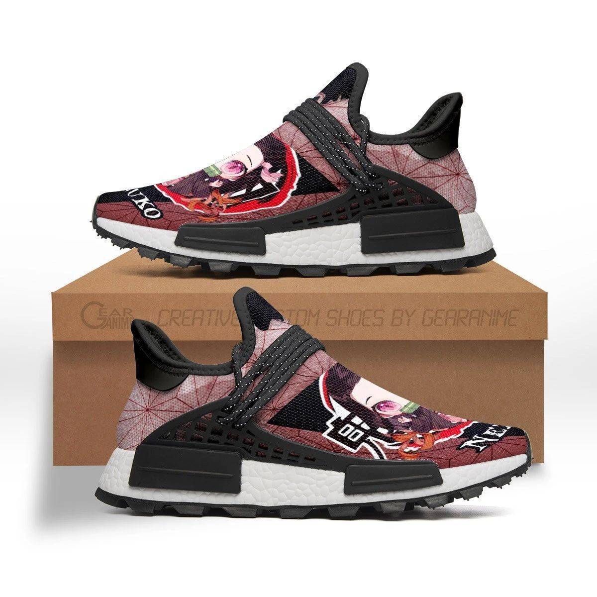 Nezuko Shoes Custom Demon Slayer Anime Sneakers - NMD Sneakers For Fan