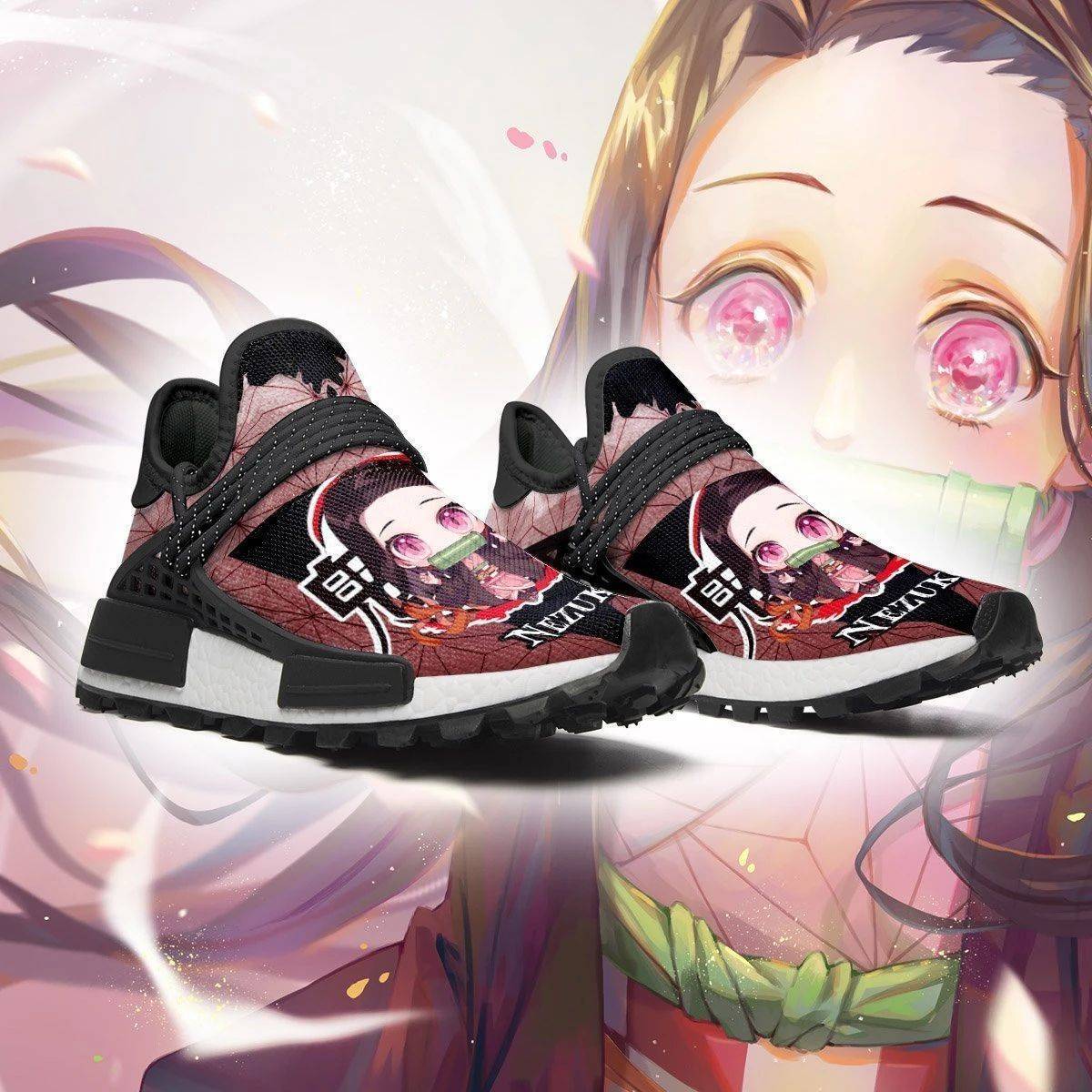 Nezuko Shoes Custom Demon Slayer Anime Sneakers - NMD Sneakers For Fan