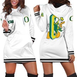 Oregon Ducks Ncaa Classic White With Mascot Logo Gift For Oregon Ducks Fans Hoodie Dress HD1405