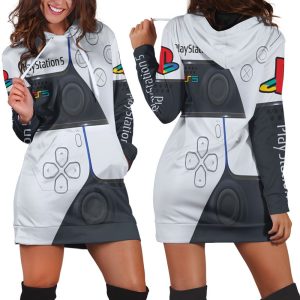 Playstation 5 Gaming Controller Design Pattern For Gamer 3D Hoodie Dress HD1055