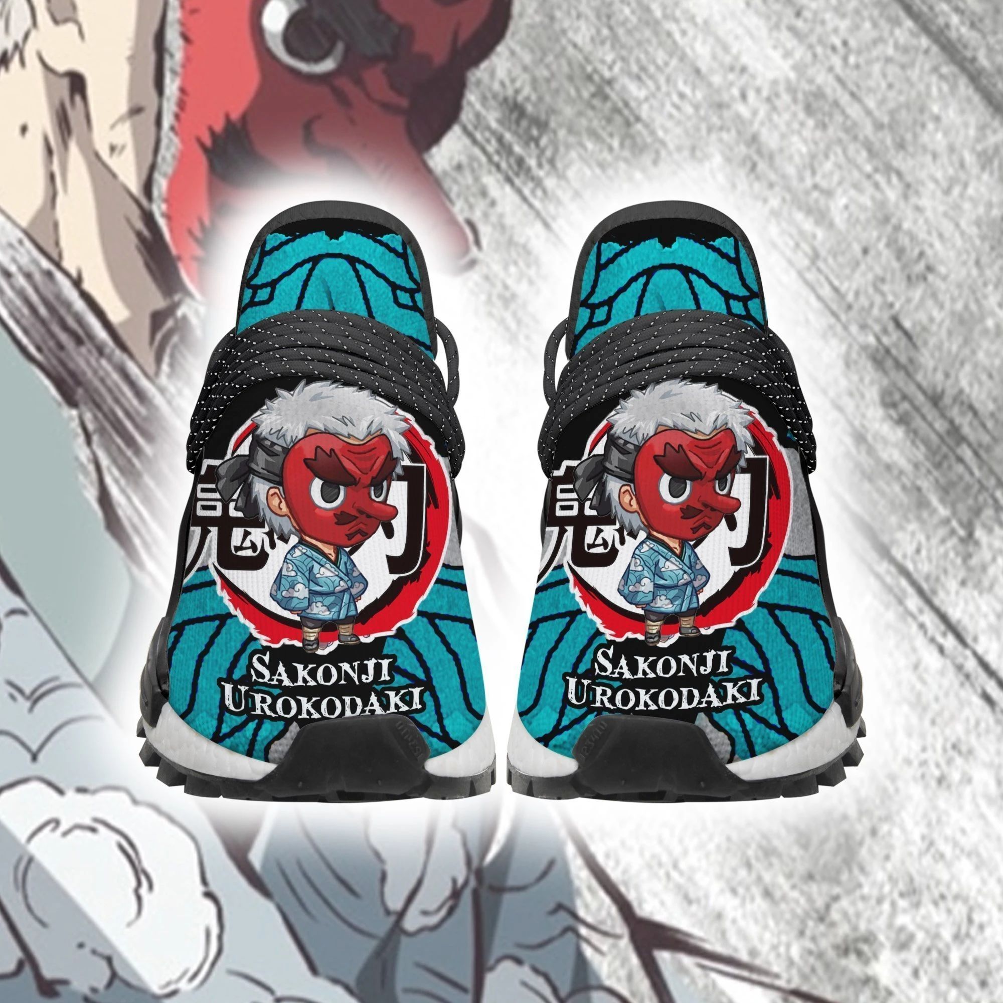 Sakonji Urokodaki Shoes Custom Demon Slayer Anime Sneakers - NMD Sneakers For Fan
