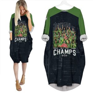 Seattle Sounders Fc Mls Cup Champions 2019 3D Personalized 1 Batwing Pocket Dress PD2374