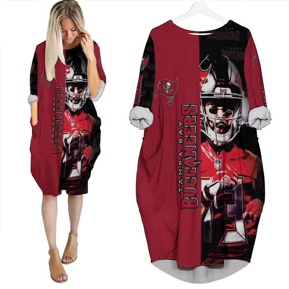 Tampa Bay Buccaneers Mike Evans 13 Legend For Fan Batwing Pocket Dress PD2694