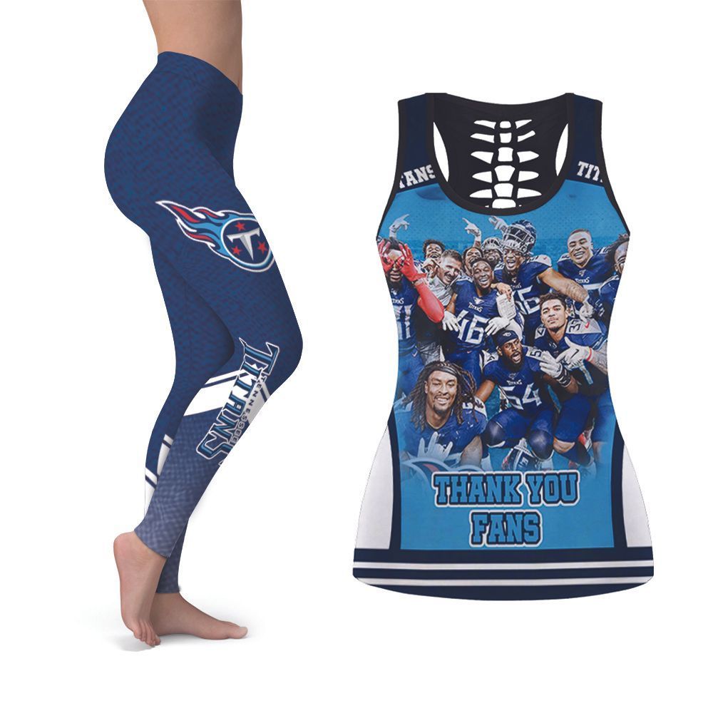 Tennessee Titans Champions Thank You Fan NFL American Football Tank Top And Legging Set Gift For Tennessee Titans Fans