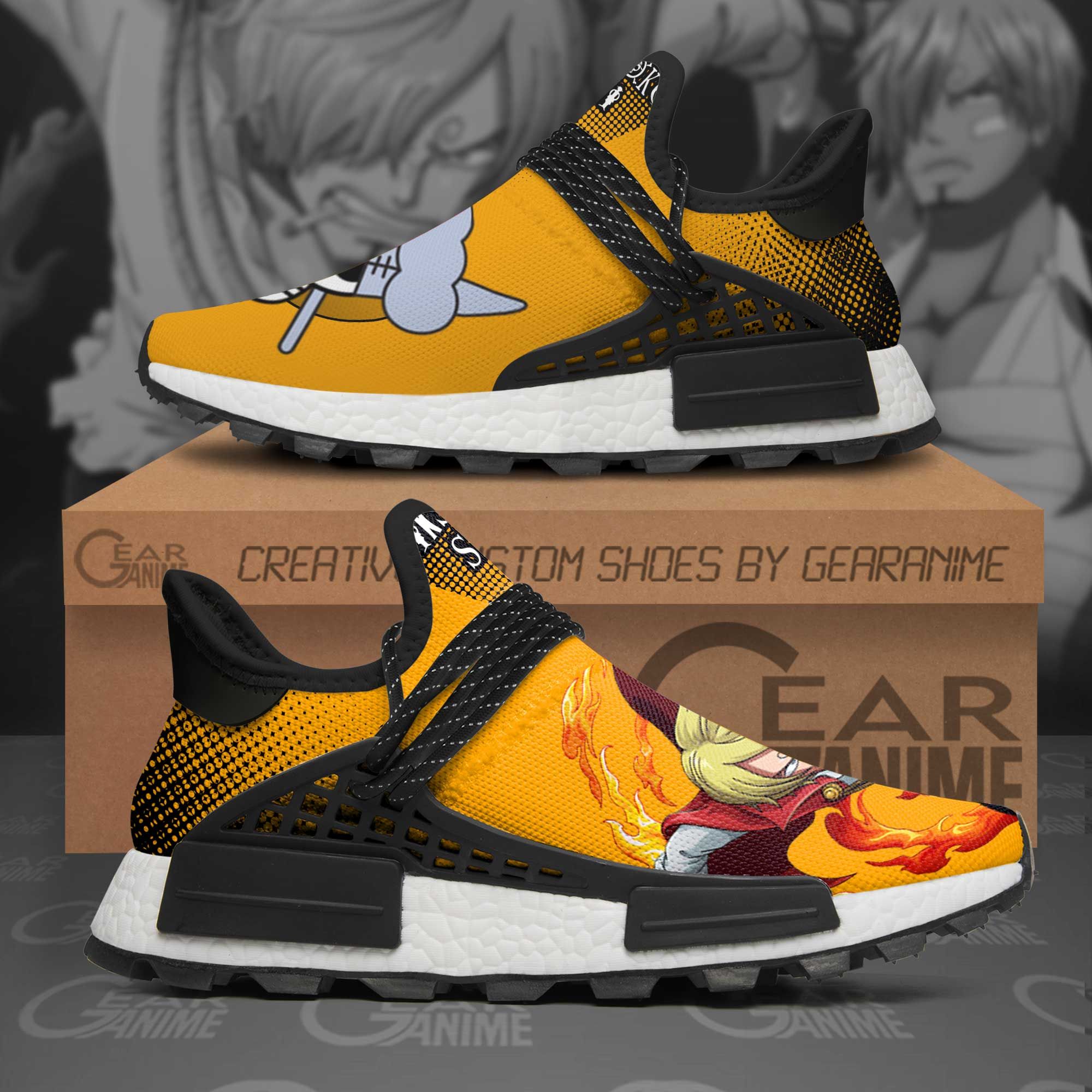 Vinsmoke Sanji Shoes One Piece Custom Anime Shoes TT11 - NMD Sneakers For Fan