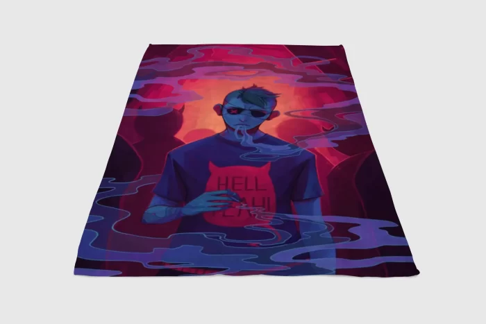 Boy Smoking Fleece Blanket Sherpa Blanket