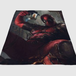Deadpool Bang Fleece Blanket Sherpa Blanket