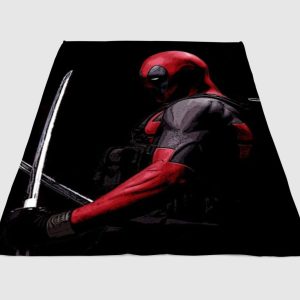 Digital Painting Deadpool Fleece Blanket Sherpa Blanket