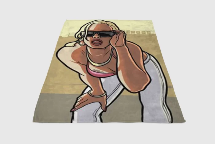 Gta San Andreas Girl Fleece Blanket Sherpa Blanket
