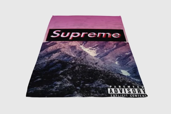 Mountain Supreme Wallpaper Fleece Blanket Sherpa Blanket