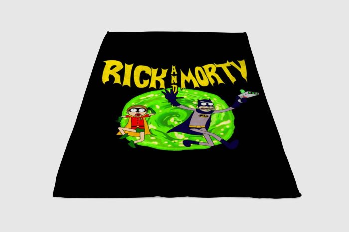 Rick And Morty Batman Robin Fleece Blanket Sherpa Blanket