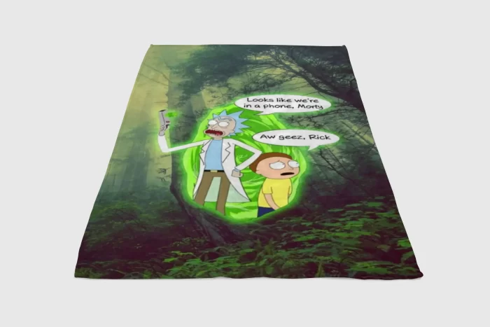 Rick And Morty Wallpaper 2 Fleece Blanket Sherpa Blanket
