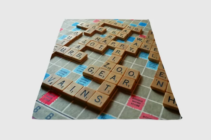 Scrabble Fleece Blanket Sherpa Blanket