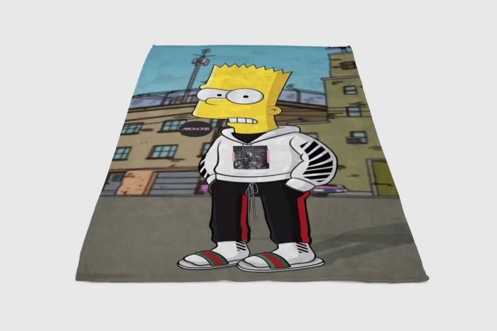 Simpson Background Fleece Blanket Sherpa Blanket