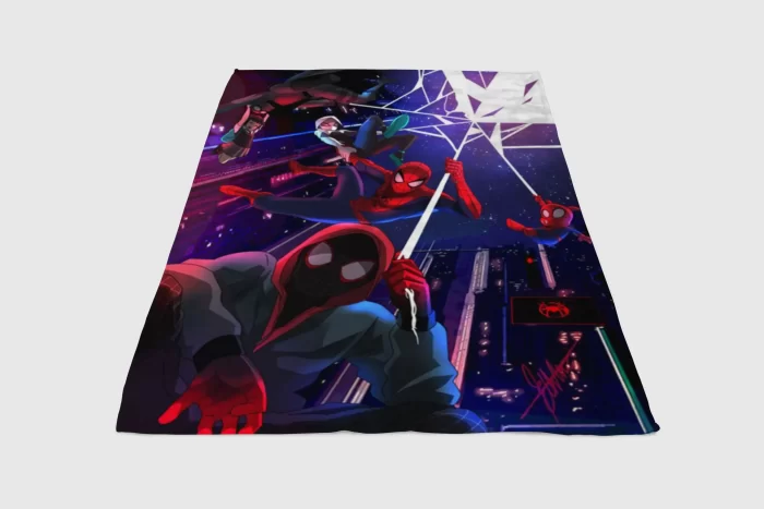 Spiderman Into The Spider Verse Fleece Blanket Sherpa Blanket