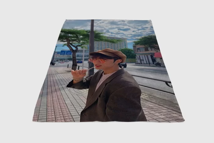 Sunwoo Wallpaper Fleece Blanket Sherpa Blanket