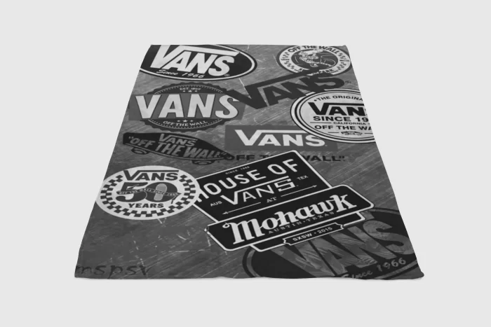 Vans Of The Wall Logo Fleece Blanket Sherpa Blanket