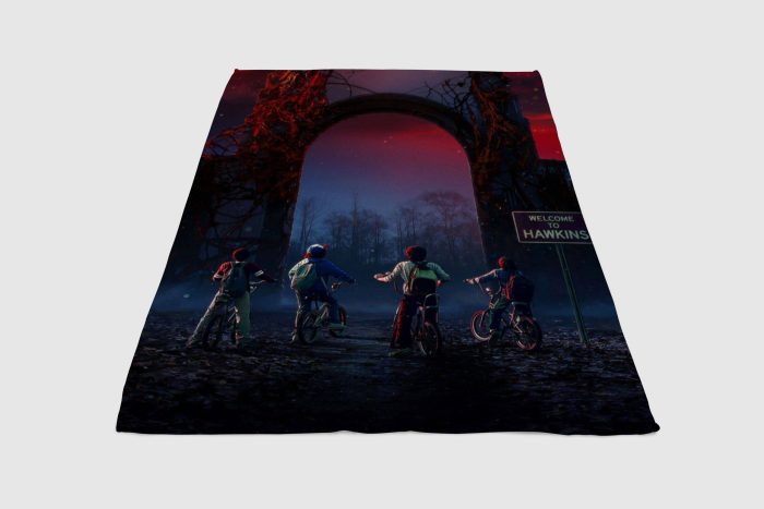 Welcome To Hawkins Stranger Things Fleece Blanket Sherpa Blanket