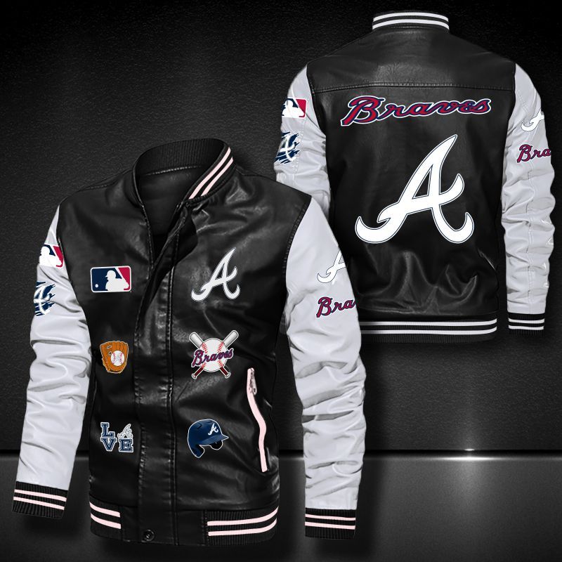 Atlanta-Braves-Leather-Bomber-Jacket Atlanta Braves Leather Bomber Jacket