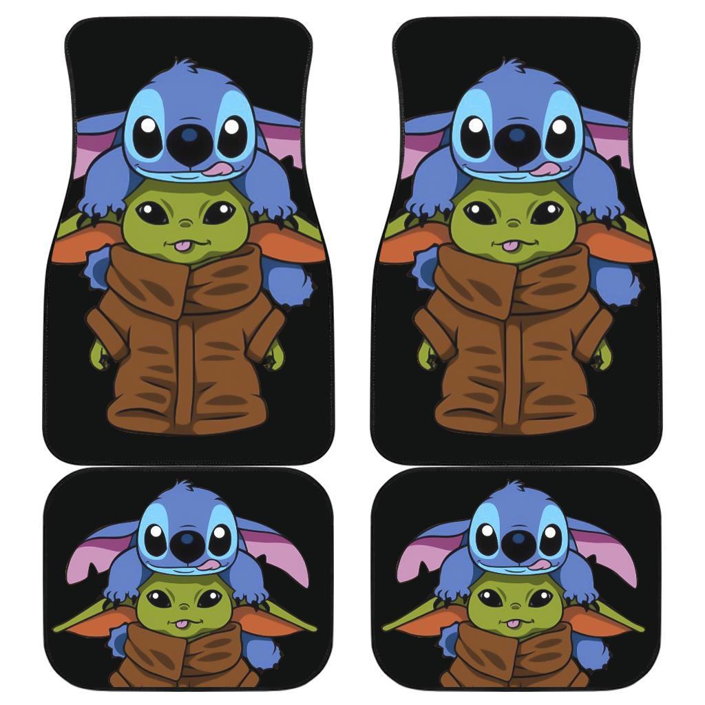 Baby-Yoda-And-Stitch-Cute-Car-Floor-Mats-Disney-Movies-SWCFM11 Baby Yoda And Stitch Cute Car Floor Mats Disney Movies SWCFM11
