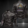 Florida Panthers Motor Collar Leather Jacket For Biker Racer