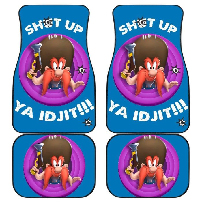 Looney Tunes Car Floor Mats World Of Mayhem Yosemite Shut Up Now Bullet Sign