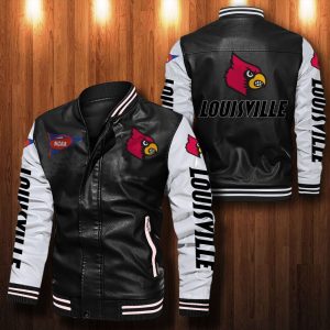 Louisville Cardinals Leather Bomber Jacket LBJ0042