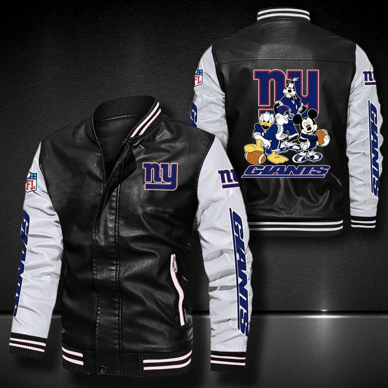 New-York-Giants-Leather-Bomber-Jacket New York Giants Leather Bomber Jacket