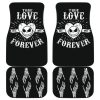 Nightmare Before Christmas Car Floor Mats - True Love Forever Skeleton Hand Car Mats NBCFM16