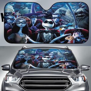 Nightmare Before Christmas Watching Auto Sun Shade
