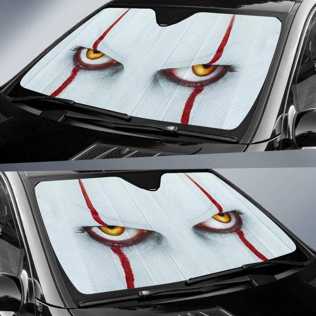 Pennywise-It-Car-Sunshade-Clown-Face-Car-Decor-Idea-1