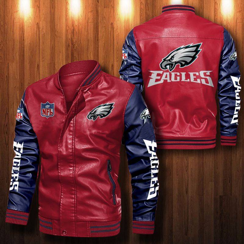 Philadelphia-Eagles-Leather-Bomber-Jacket-4