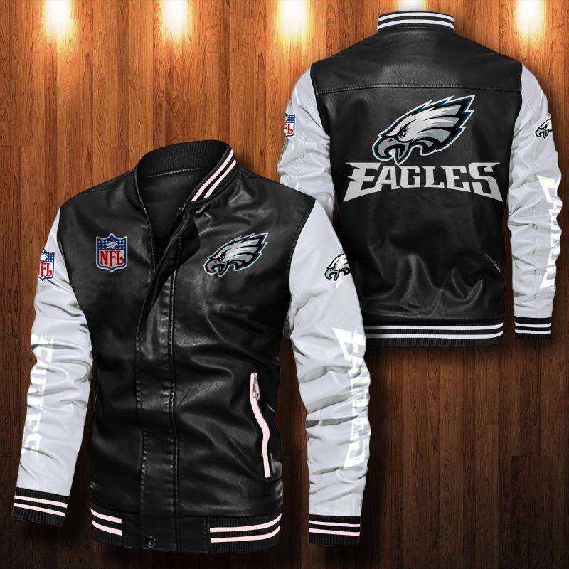 Philadelphia-Eagles-Leather-Bomber-Jacket Philadelphia Eagles Leather Bomber Jacket