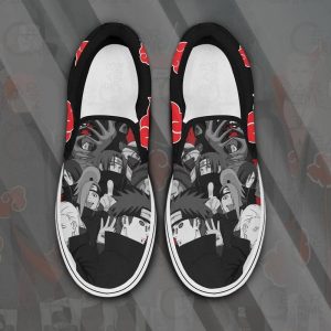 Akatsuki Team Slip On Shoes Custom Anime Shoes PN12