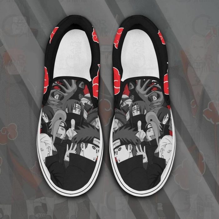 Akatsuki Team Slip On Shoes Custom Anime Shoes PN12