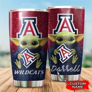 Arizona Wildcats Baby Yoda Custom Name Tumbler TB0131