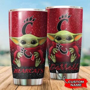 Cincinnati Bearcats Baby Yoda Custom Name Tumbler TB0640