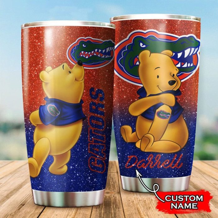 Florida Gators Pooh Custom Name Tumbler TB0133